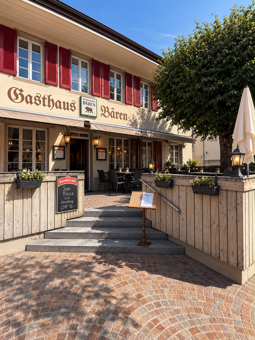 Eingang des Gasthaus Bären in Veltheim